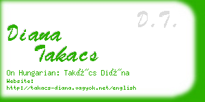 diana takacs business card